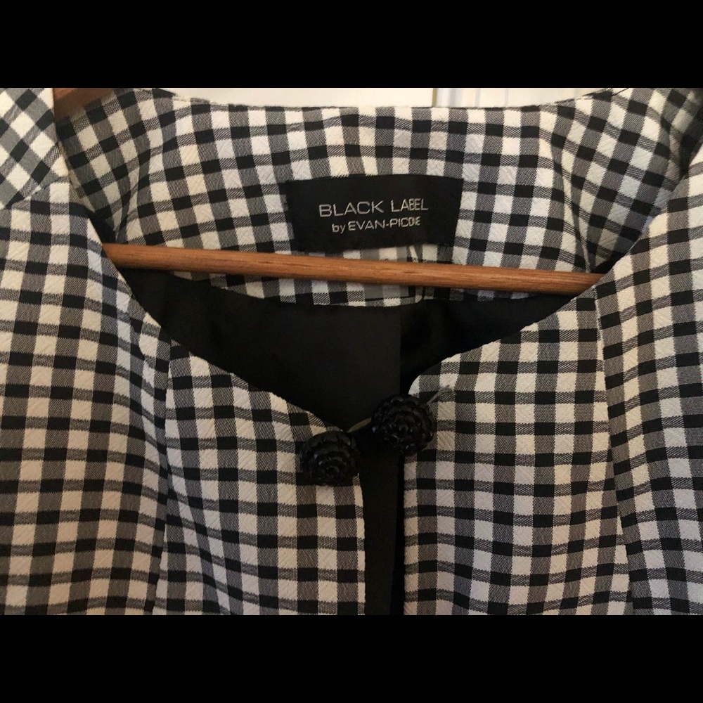 Black Label Evan Picone  checkered jacket - Picture 4 of 5